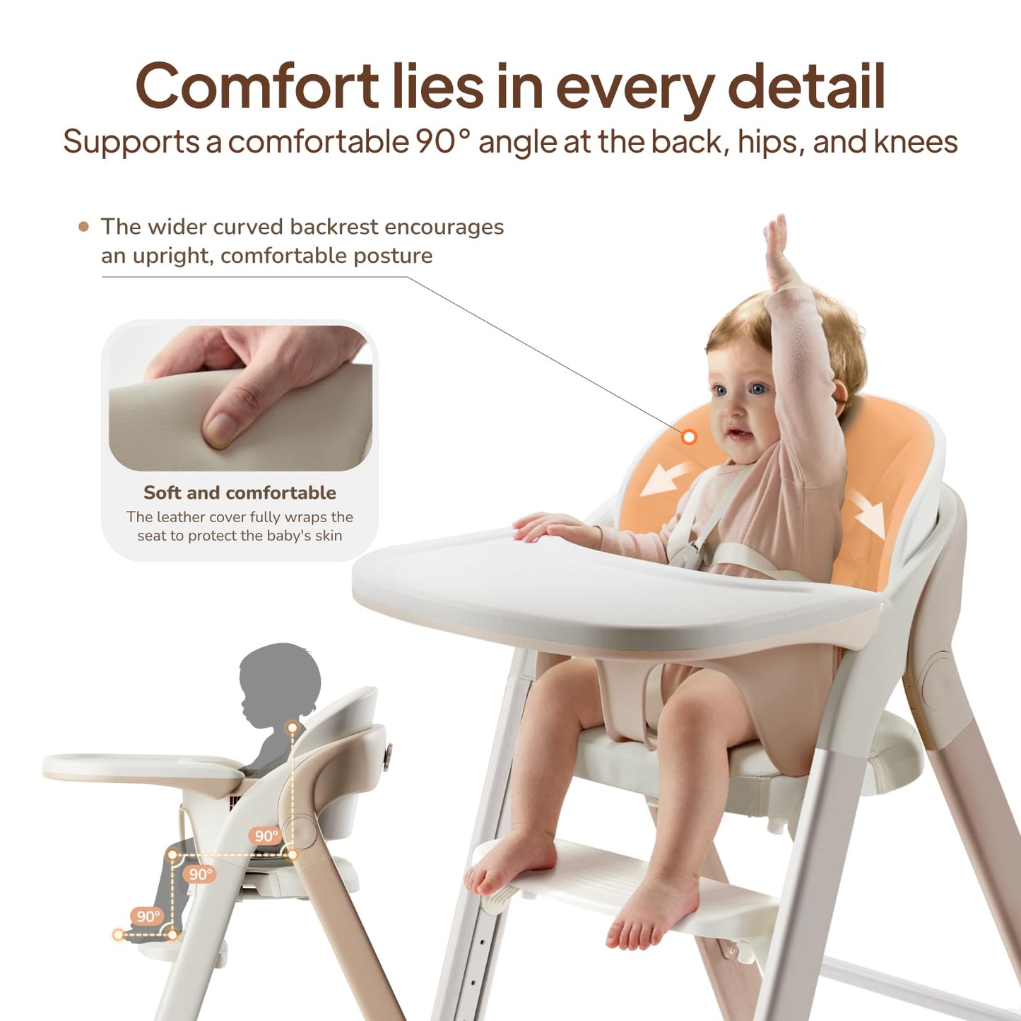 Tinyiota High Chair for Babies and Toddlers