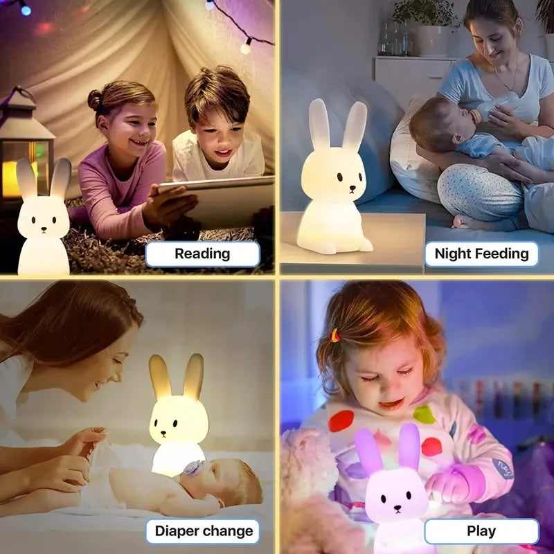 DreamGlow™ Baby Night Light – Soft Silicone Nursery Lamp